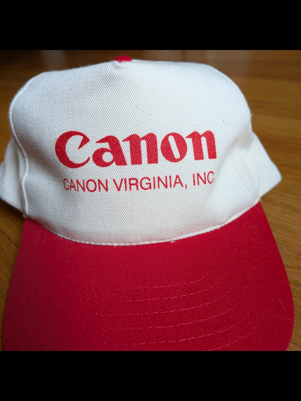 Canon White and Red Logo Cap